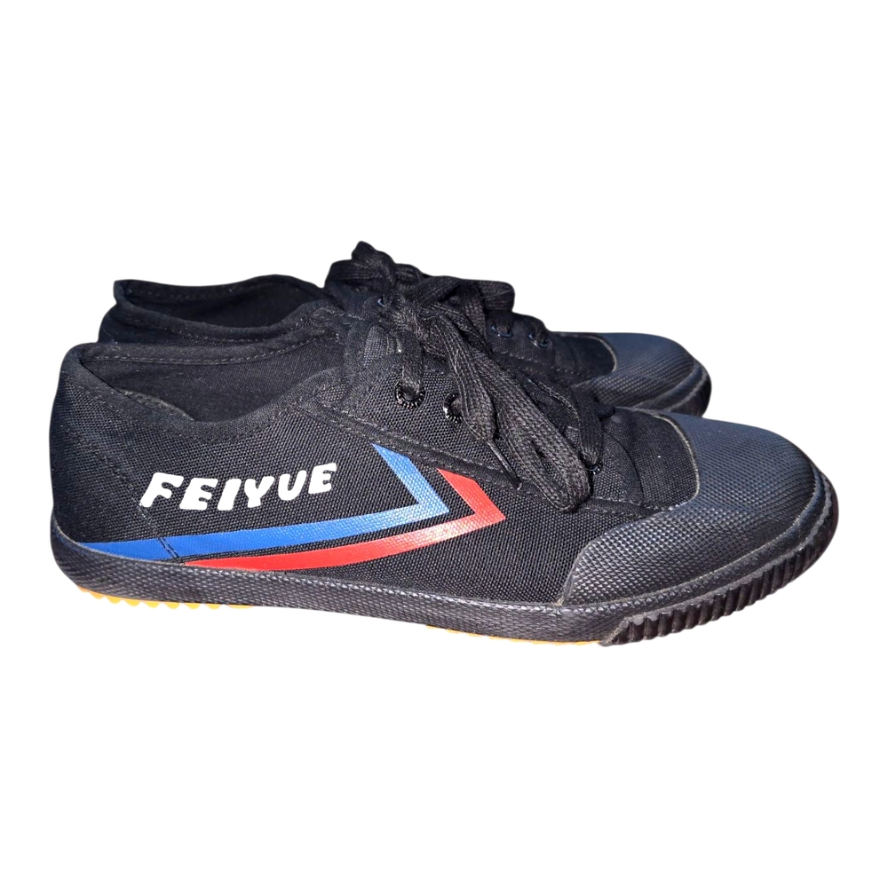 Feiyue Black Sneakers with Red and Blue Accents